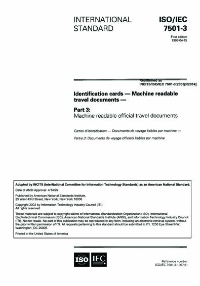 Standards PDF Cover Page
